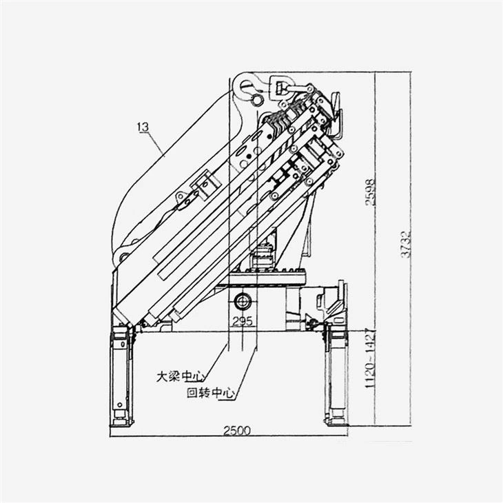 20 톤 6 × 4 트럭은 Cummins 8.3L Engine LHD 또는 RHD를 가진 망원경 기중기를 거치했습니다
